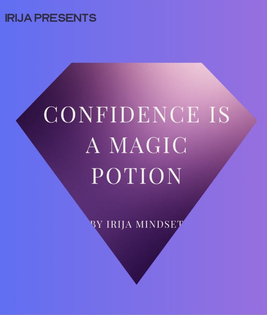 confidence is a magic potion e-book cover , self love and personal growth guide  for women